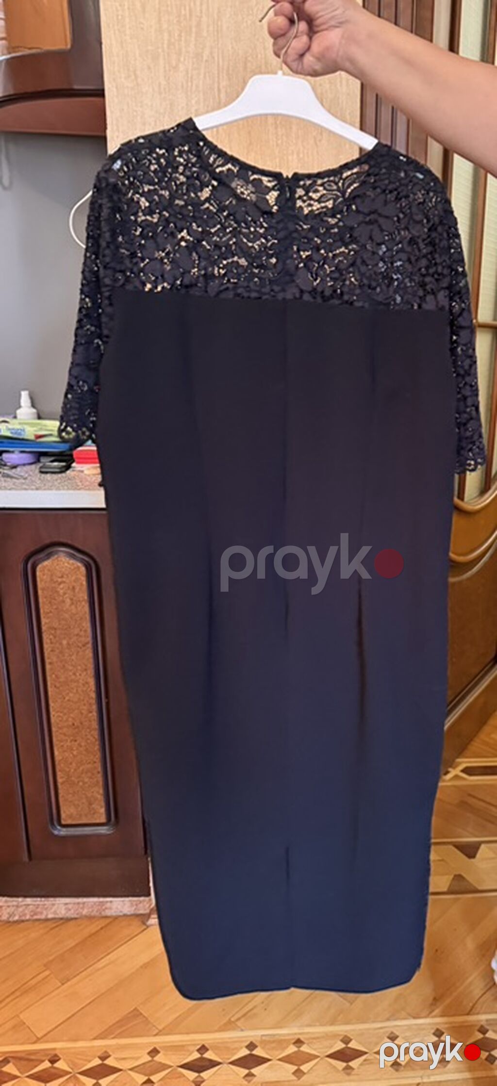 Qadın gecə/libas paltarı – tünd göy/qara rəngdə, dizdən aşağı — Axşam paltarları, Sumqayıt (4)