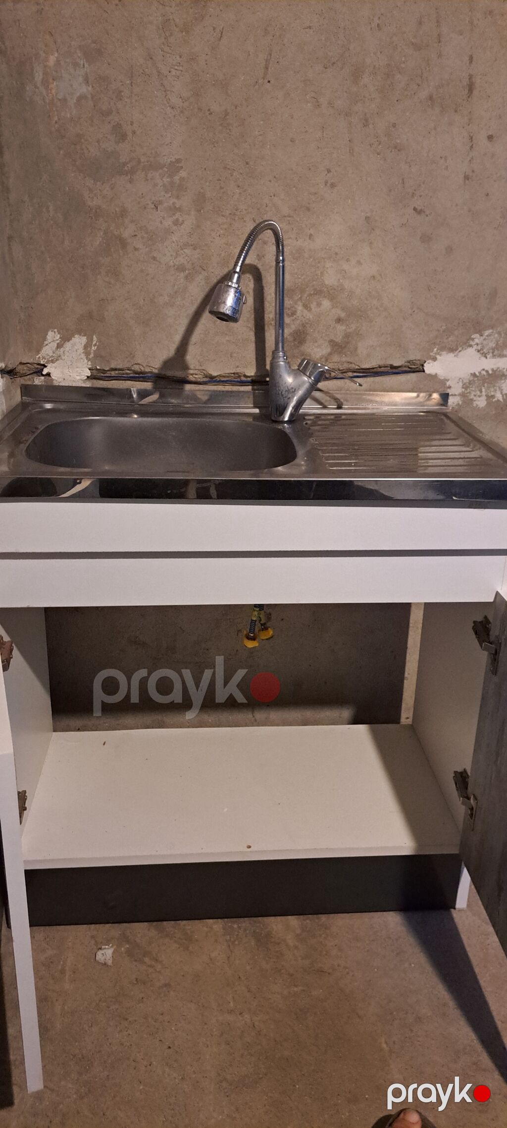 Mətbəx üçün lavabo dolabı və paslanmayan polad stolüstü - Üst hissə — Mətbəx mobilyası, Lənkəran (2)