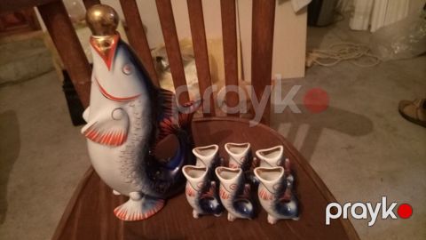 Porcelan balıq formalı içki dəsti - Dəst tərkibi: 1 ədəd böyük karaf — Bakı