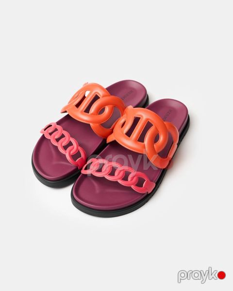 Hermès qadın slayd sandalları - Rənglər: bənövşəyi altlıq — Bakı