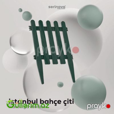 Ağ Plastik Bağ Çəpəri — Bağ dekorasiyası, Bakı (3)