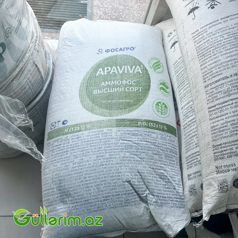 Apavıva Ammofos (Ammonium Phosphate) – PhosAgro, 12-52 NPK, 50 kq — Bakı