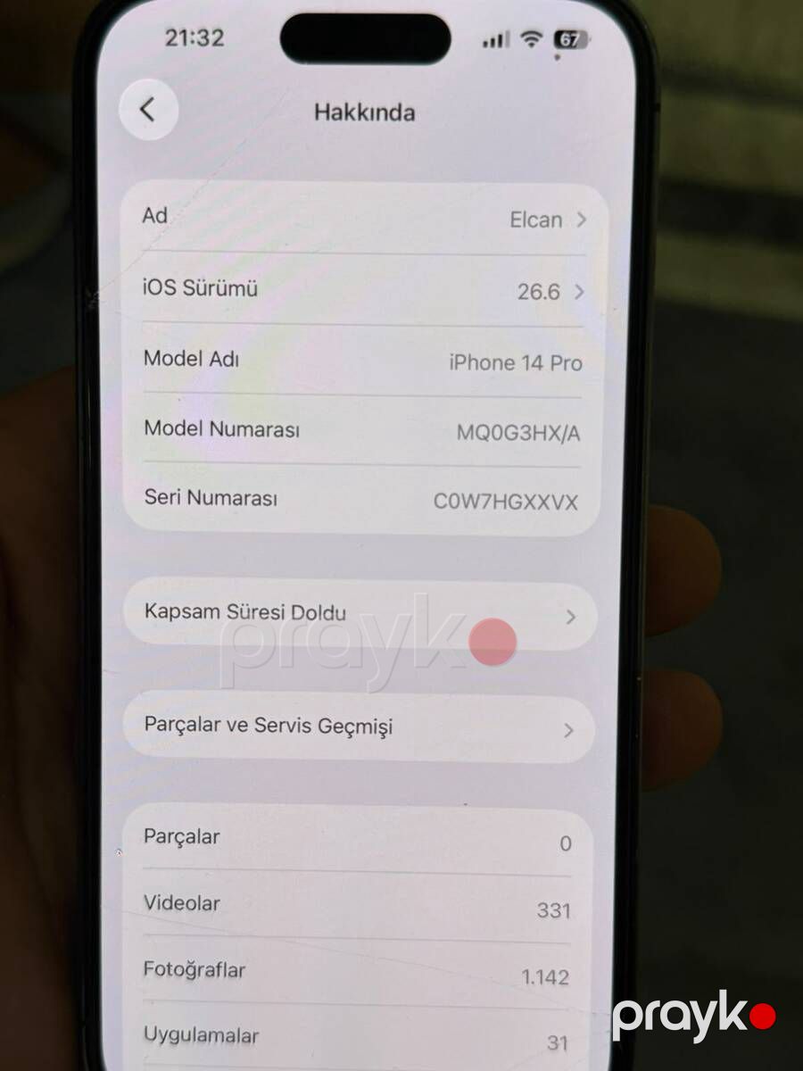 Apple iPhone 14 Pro Deep Purple 128GB/6GB — Smartfonlar, Bakı (6)