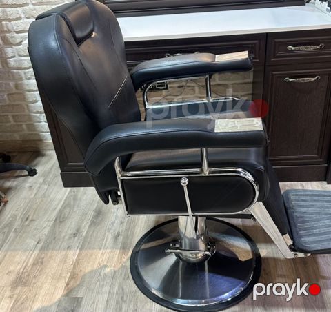Peşəkar bərbər/kosmetologiya kreslosu - Rəng: qara - Material: yumşaq — Bakı