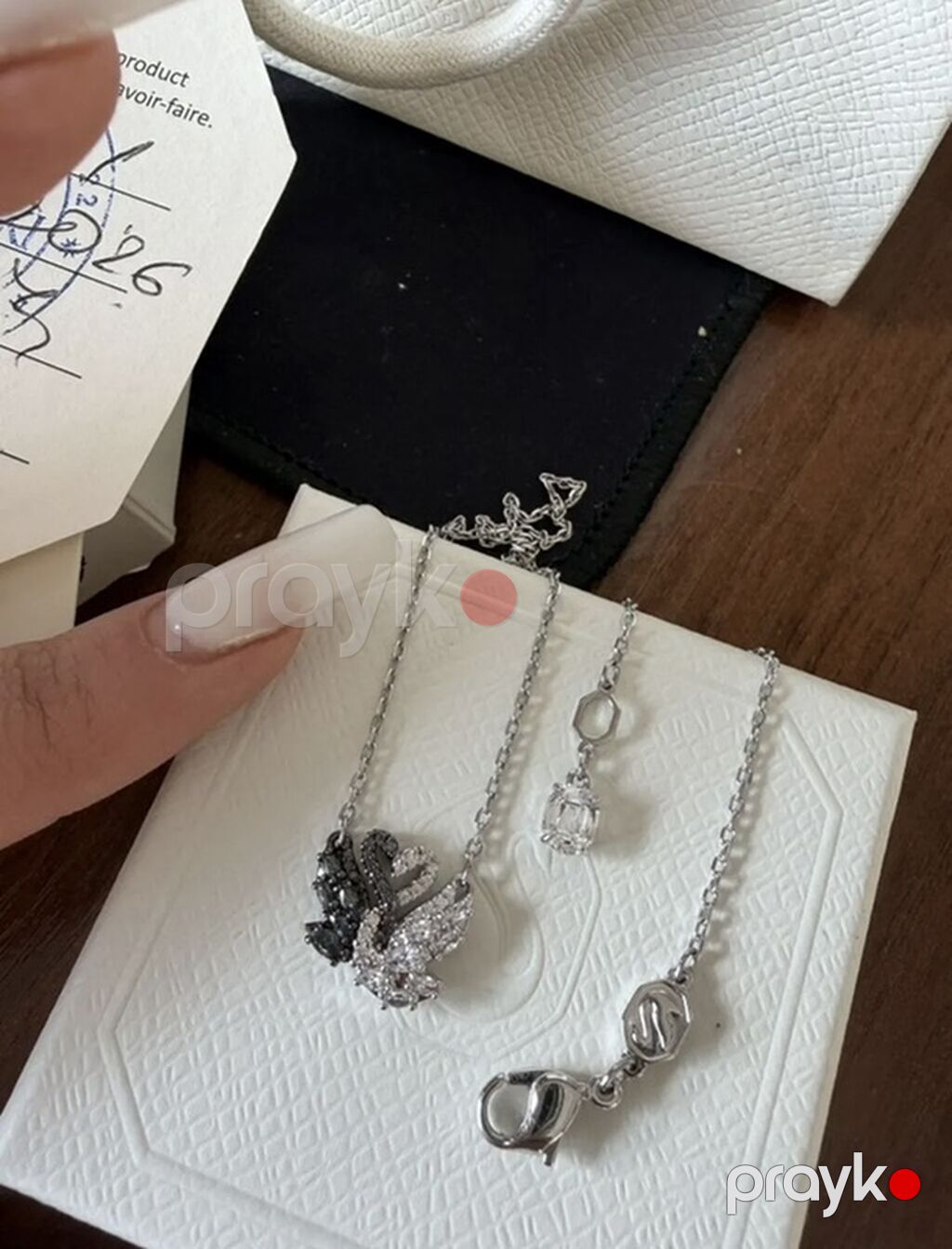 Swarovski kolyesi – “Swan” pendentli, orijinal - Brend: Swarovski — Qolye və zəncir, Masazır (2)