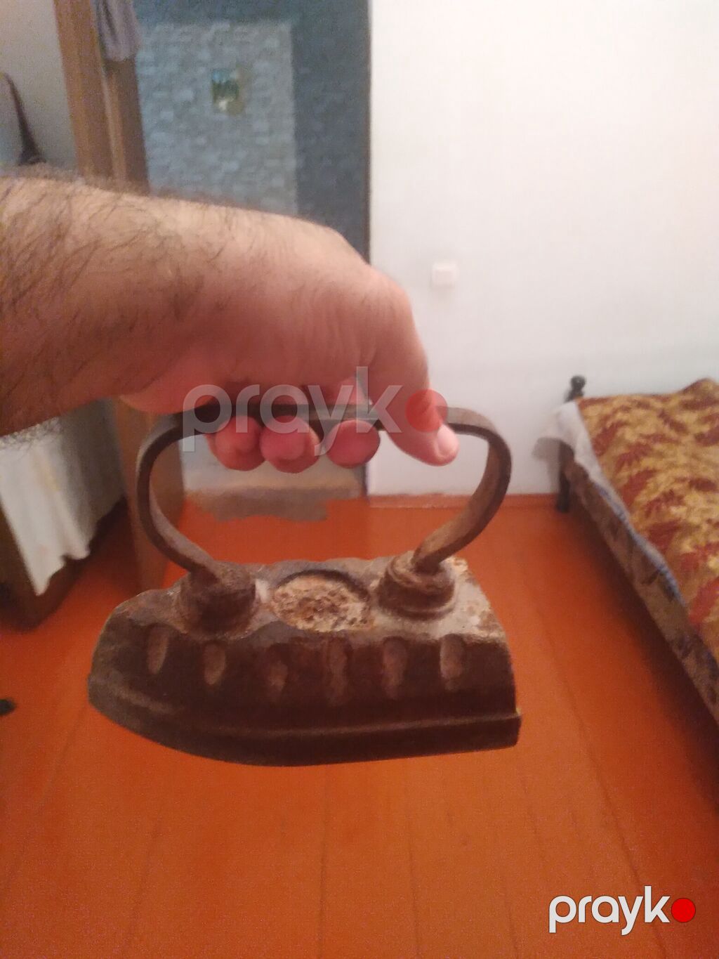 Antik döküm ütü (kömür/odla qızdırılan tip) - Material: tam metal — Digər, Bakı (2)