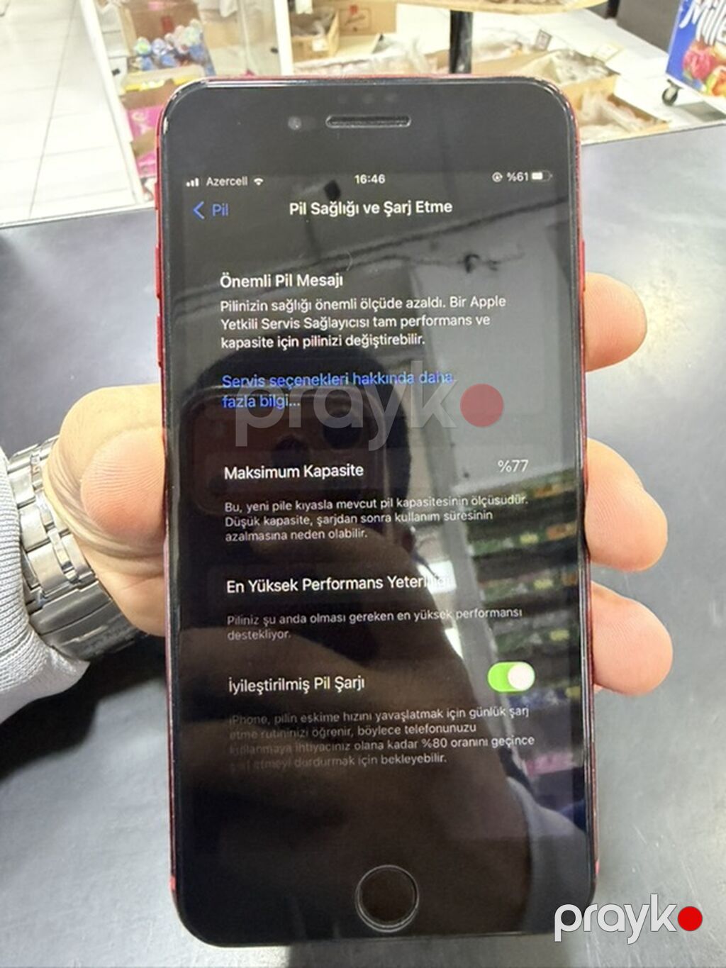 IPhone 8 Plus, Qırmızı, Barmaq izi — Apple iPhone, Xaçmaz (5)