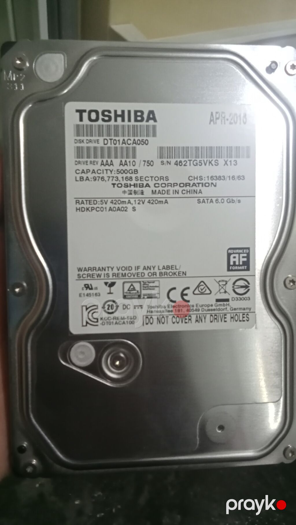Personal kompüter üçün HDD 500 GB. Sağlamlıq 100% 15 man. Nizami — Sabit diskləri, Bakı