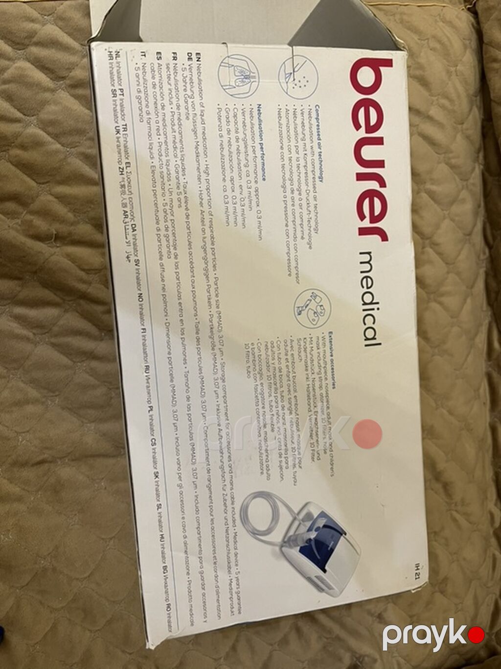 Beurer Medical IH 21 kompressor tipli inhalyator/nebulyator. (Çox az — İnhalyatorlar və nebulayzerləri, Bakı (2)