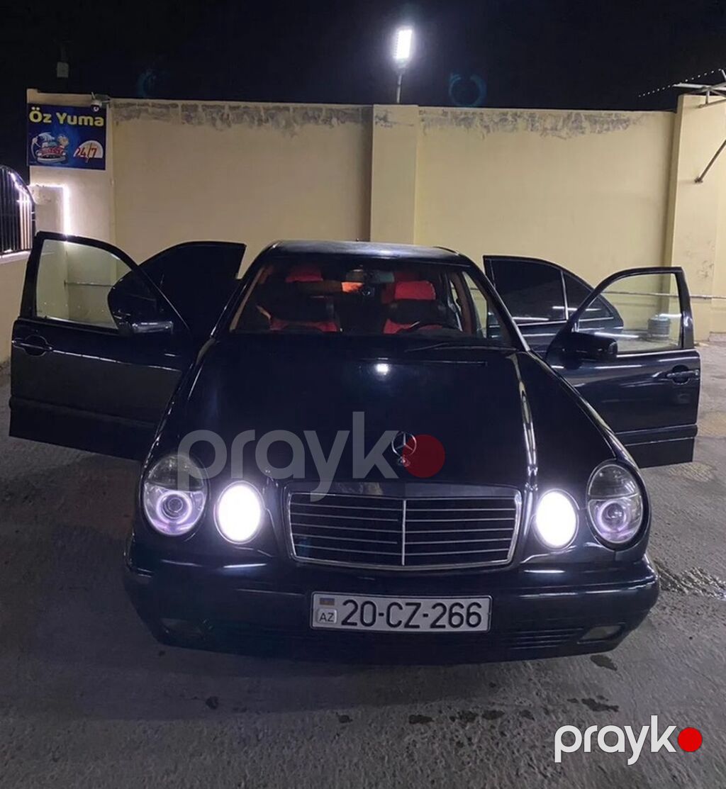 Mercedes‑Benz E‑Class W210 sedan - Korpus: tünd mavi/qara rəngli — Avtomobillər, Samux (3)