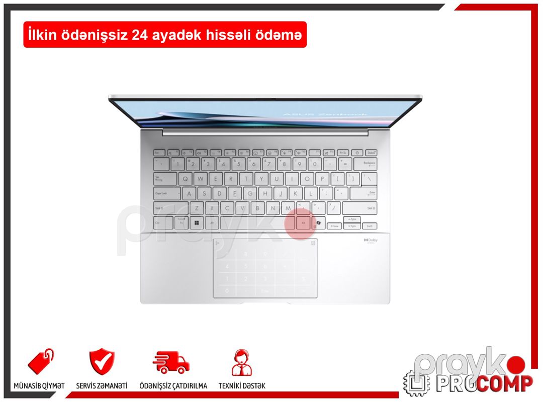 ASUS ZenBook 14 OLED UX3405CA-ST1109 90NB14W2-M01MR0 — Noutbuklar, Bakı (2)