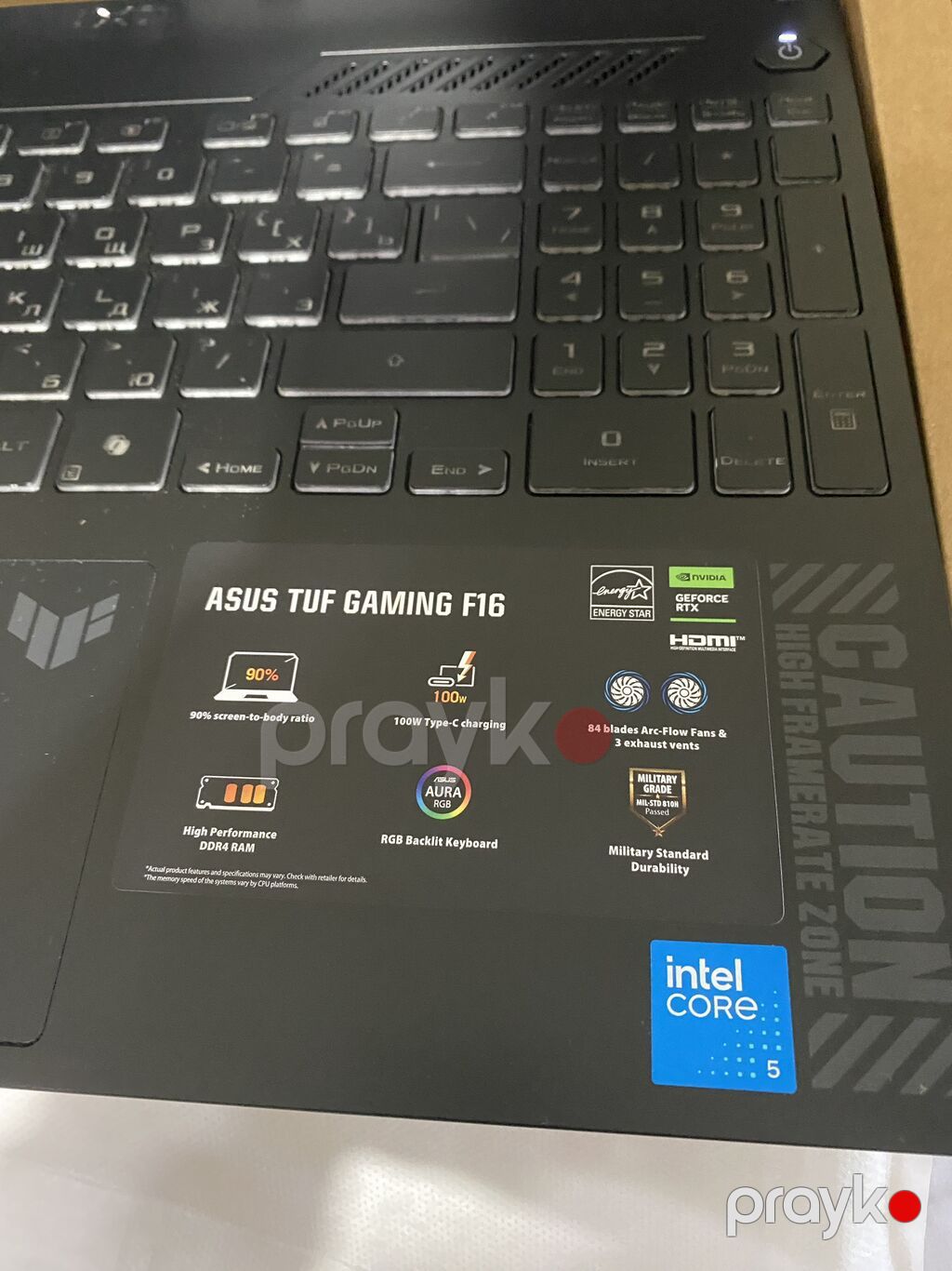Yeni ASUS TUF Gaming, 16 Intel Core i5, 512 GB, Ünvandan götürmə, Ödənişli çatdırılma, Rayonlara çatdırılma — Asus, Bakı (6)