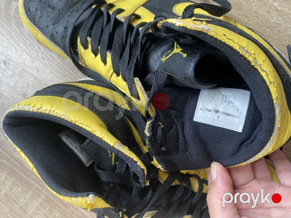 Orginal Nike Air Jordan yüksək boğaz üz dəriləri soyulub ayaqqabı özü — Krossovkalar, Bakı (4)