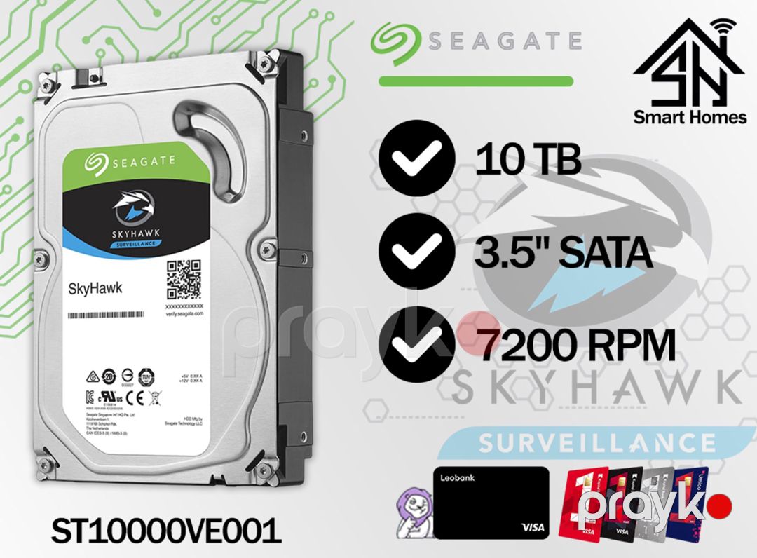 Seagate SkyHawk AI 3.5" Sata 10TB Hard Disk ST10000VE001 — Kompüterlər və noutbuklar, Bakı
