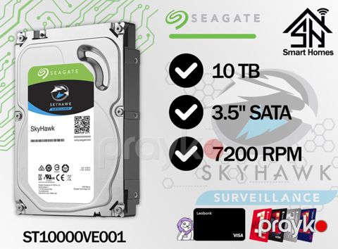 Seagate SkyHawk AI 3.5" Sata 10TB Hard Disk ST10000VE001 — Bakı