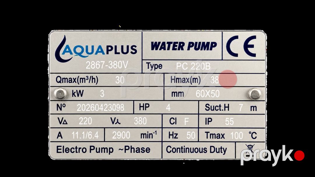 Su nasosu Aquaplus PC 220B (380V) — Dacha və bağ, Bakı (3)