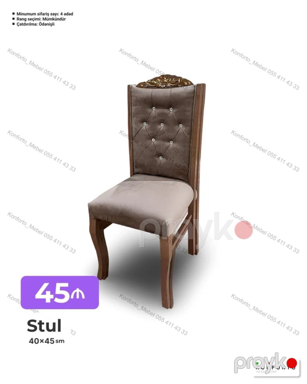 Mebel dəsti – yazı masaları və stullar 1) Stul – 40×45 sm - Yumşaq — Masalar və stullar, Bakı (2)