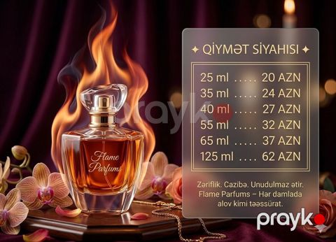 Flame Parfums – hər damlada alov kimi təəssürat. - İstifadə: gündəlik — Digah