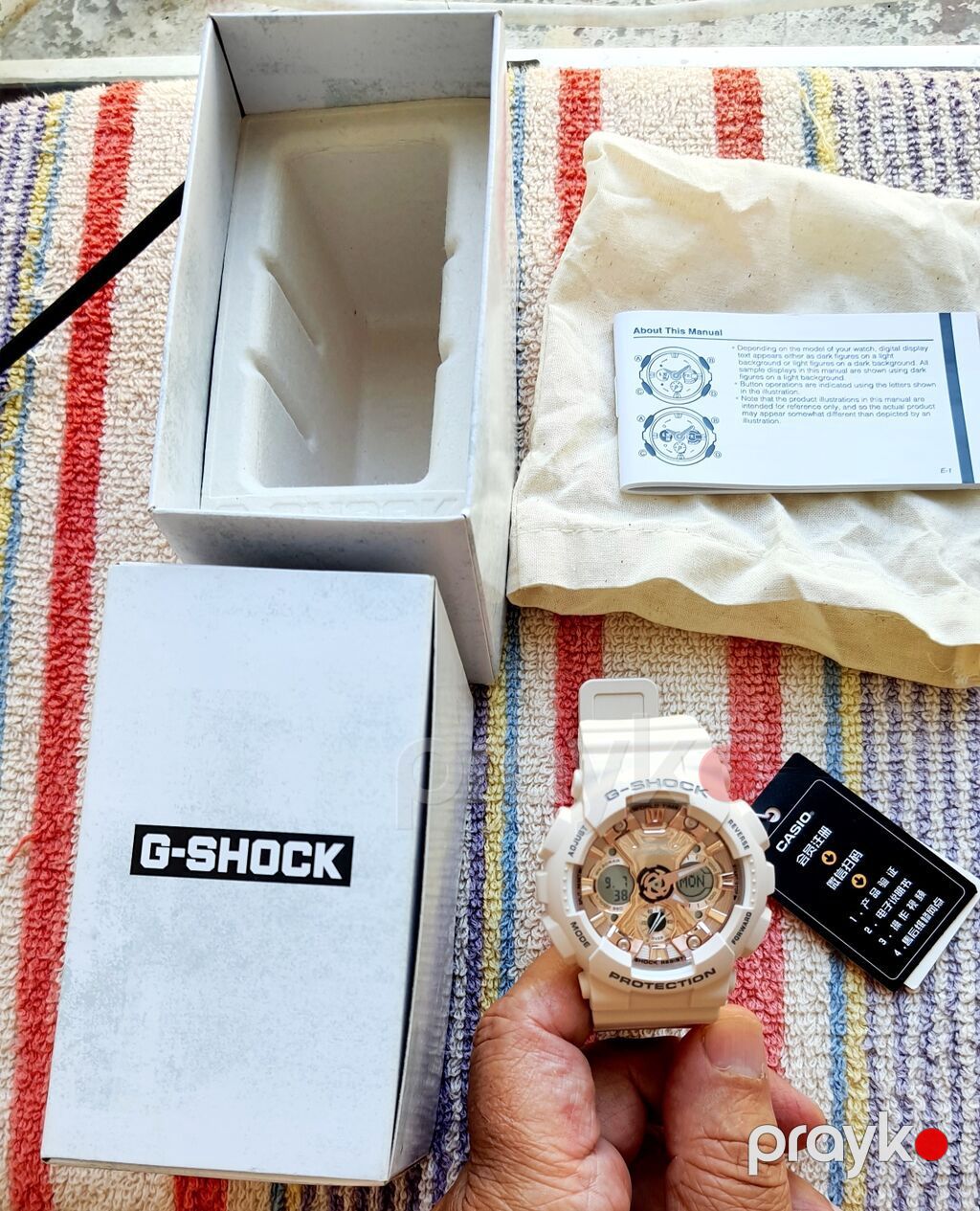 Casio G-shock 100% orginal GMA-S120MF-4APR qol saatı - Rəng: ağ — Qol saatları, Bakı (2)