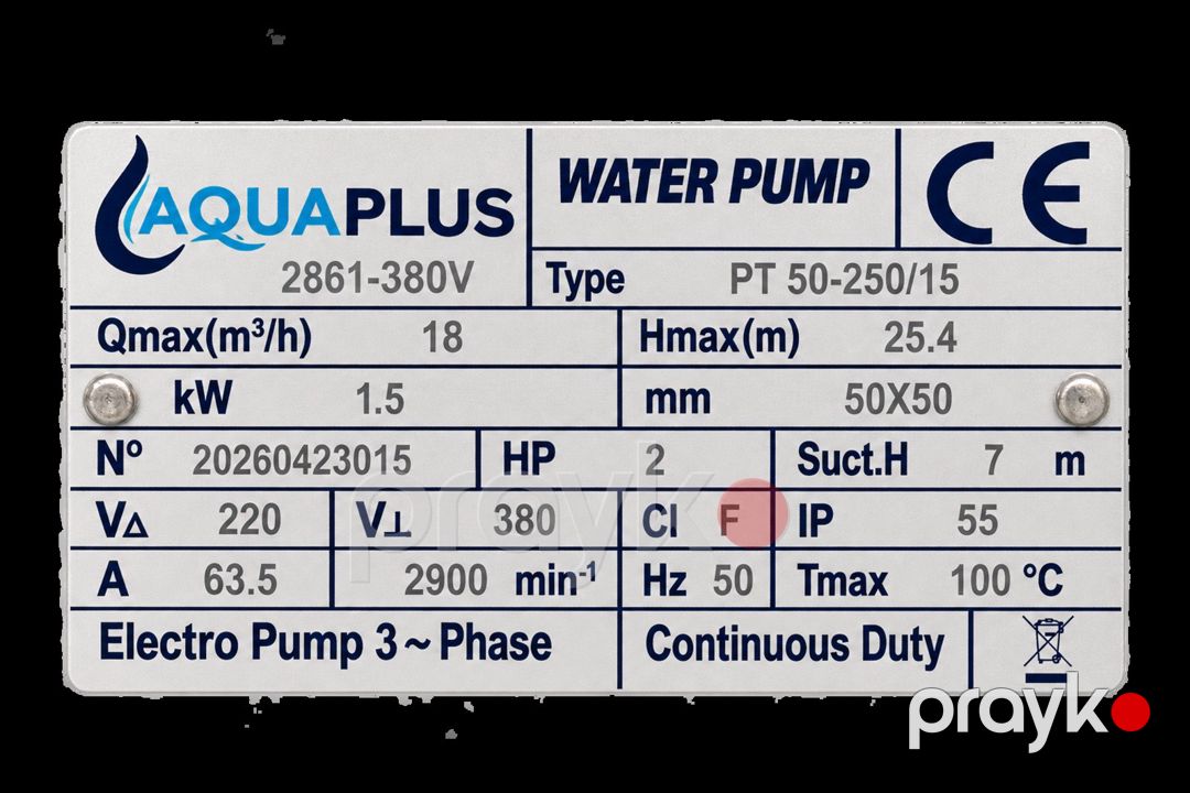 Aquaplus PT50-250/15 (380V) — Dacha və bağ, Bakı (2)