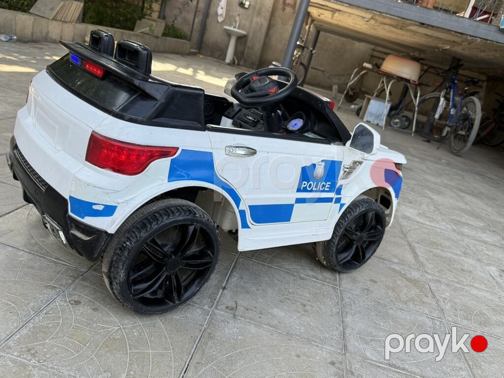 Uşaq üçün elektrikli polis maşını – JC-002 - Korpus: ağ rəngli SUV — Uşaq avtomobilləri, Sumqayıt (5)