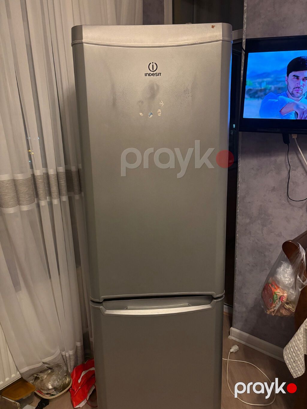 İşlənmiş 2 qapılı Indesit Soyuducu Satılır, rəng - Gümüşü — Soyuducular, Bakı (2)
