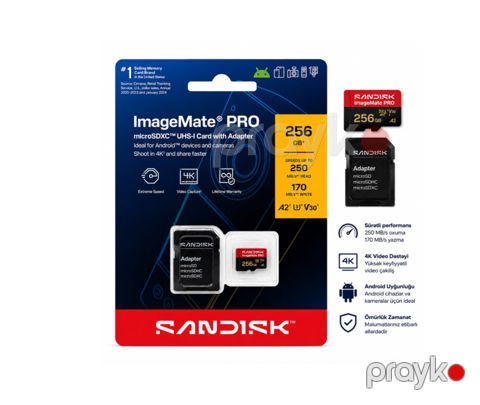SanDisk ImageMate Pro 256GB 250Mb/170MB 4K — Bakı