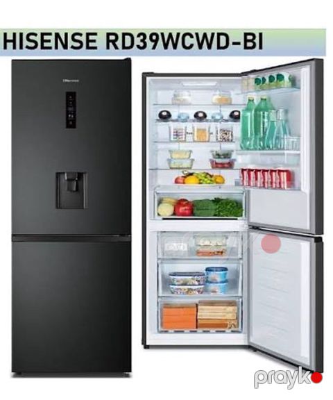 Yeni 2 qapılı Hisense Soyuducu Satılır, rəng - Qara, Dispenserli — Mingəçevir