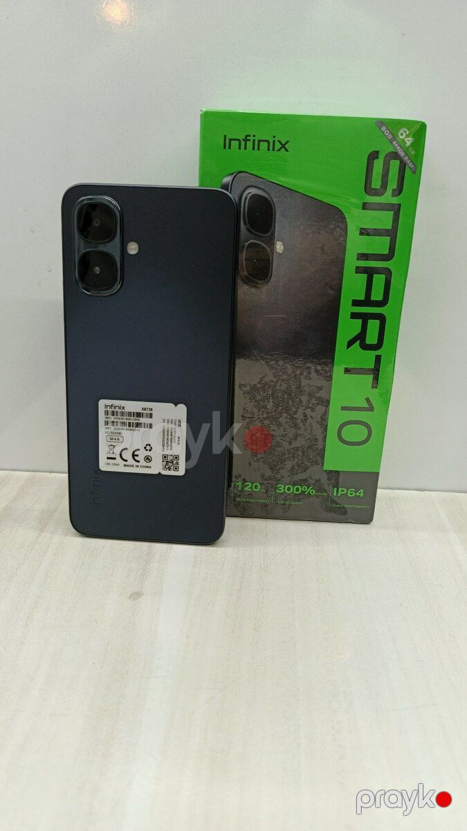 Infinix Smart 10 Sleek Black 64GB/4GB — Smartfonlar, Bakı