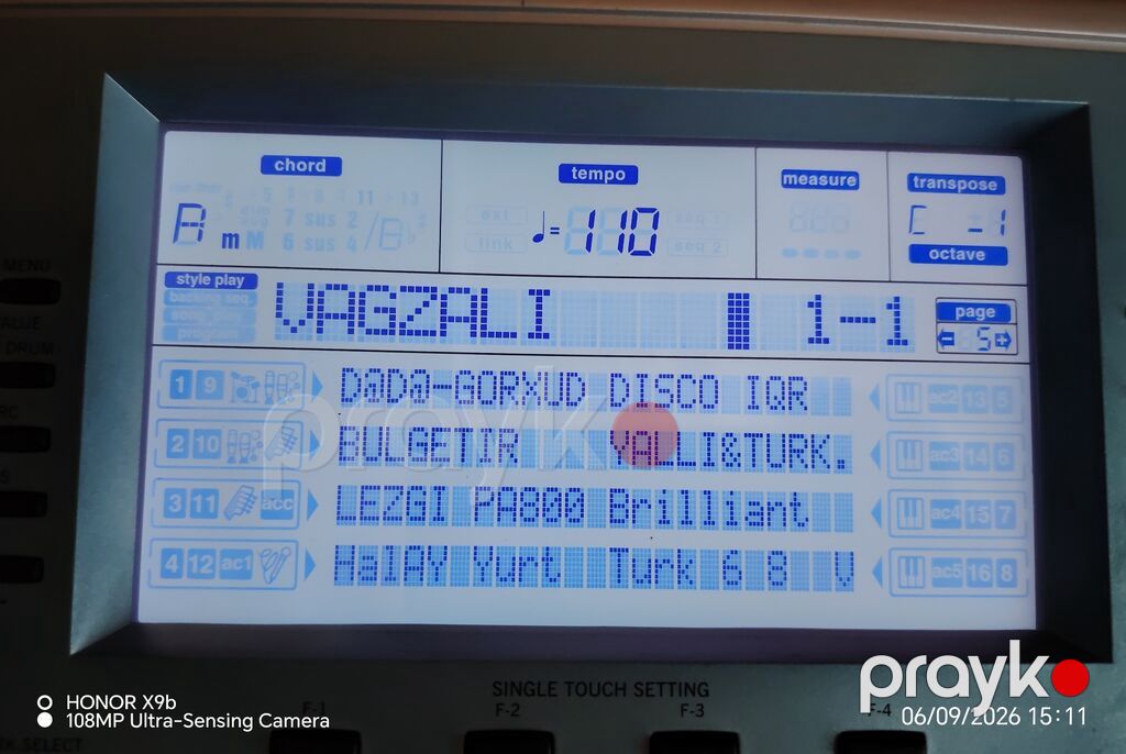 Korg Pa seriyalı aranjor sintezatorlar üçün Xds/sd karta yazılmış — Studiya və konsert üçün, Oğuz (6)