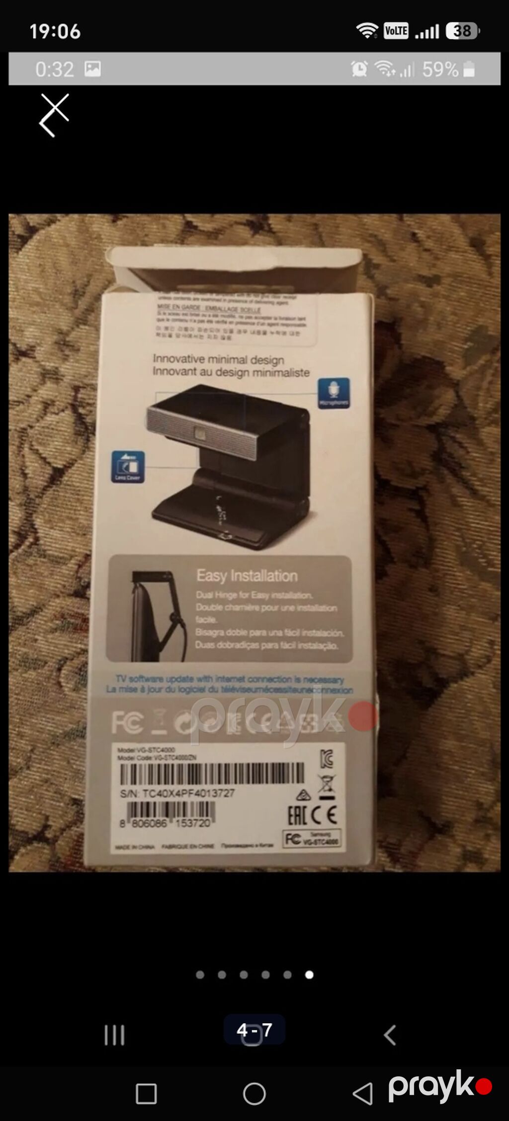 Samsung TV Camera VG-STC4000 Smart TV üçün USB veb‑kamera Model — Veb kameralar, Masazır (3)