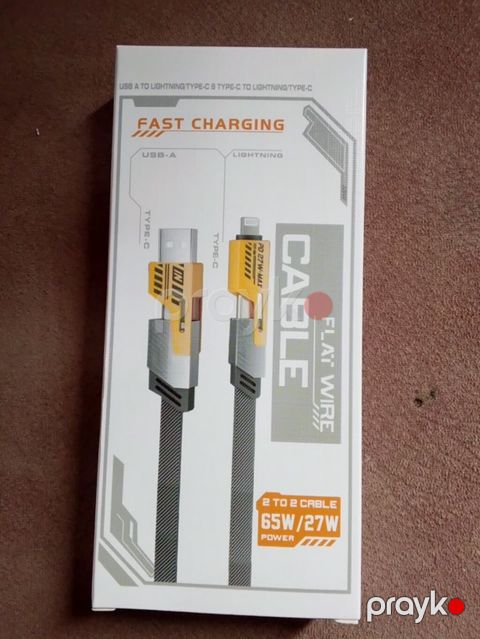 4‑ü 1‑də sürətli enerji kabeli – Flat Wire - Qoşulmalar: Usb‑a