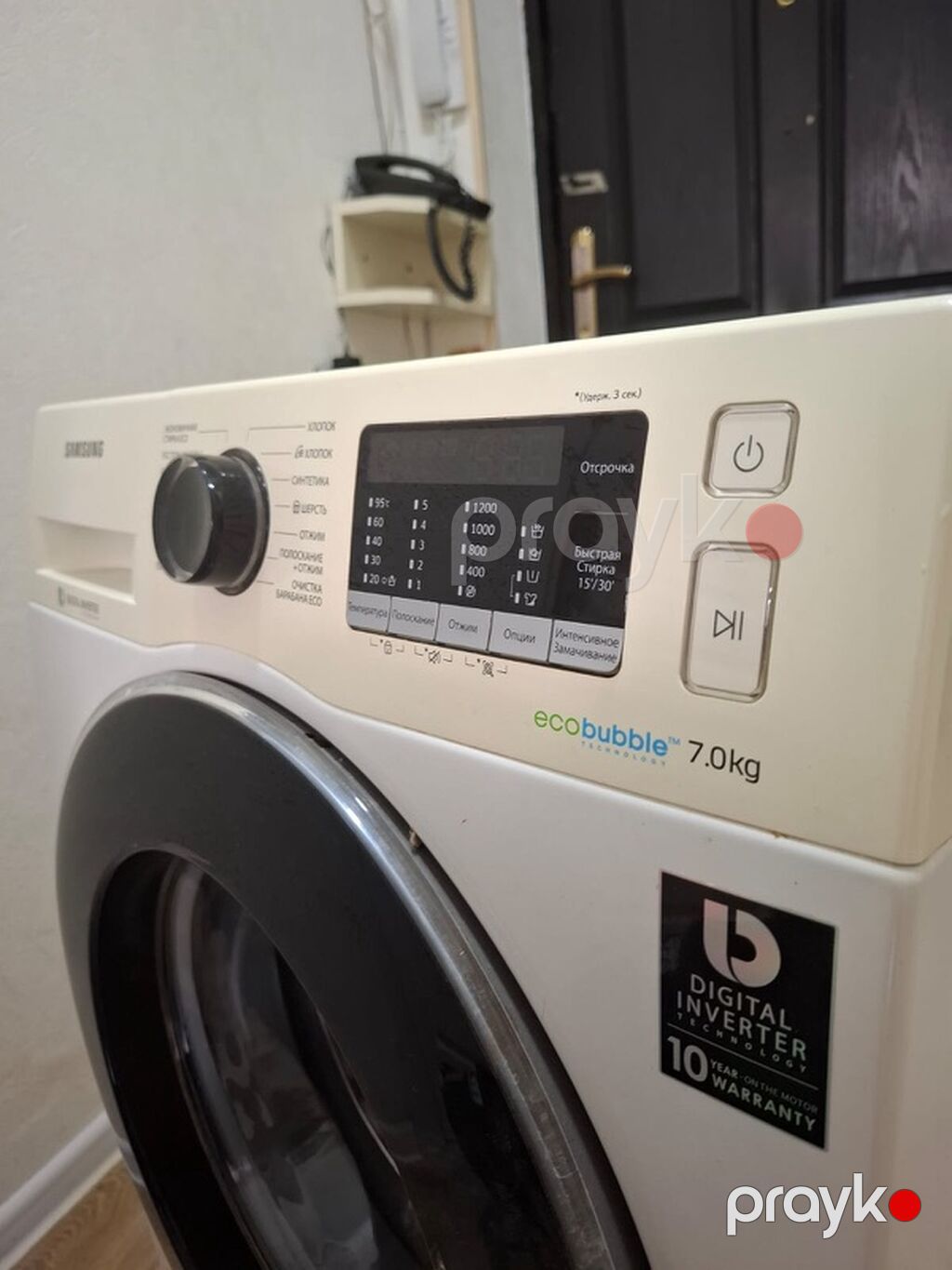 Samsung paltaryuyan maşın – EcoBubble, 7 kq Xüsusiyyətlər: - Ön — Çamaşır maşınları, Bakı (6)