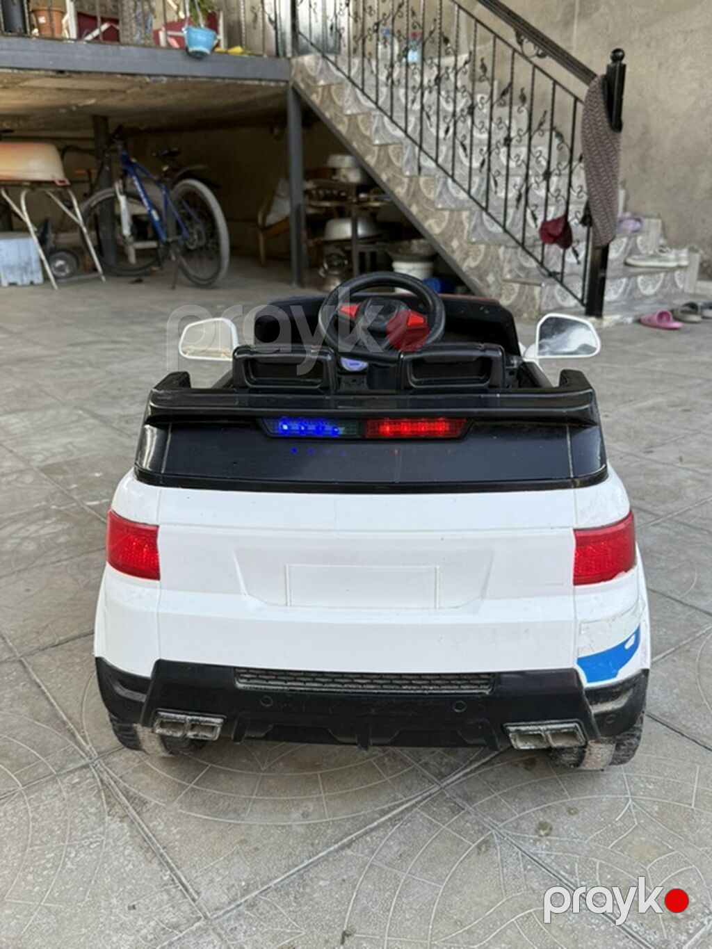 Uşaq üçün elektrikli polis maşını – JC-002 - Korpus: ağ rəngli SUV — Uşaq avtomobilləri, Sumqayıt (2)