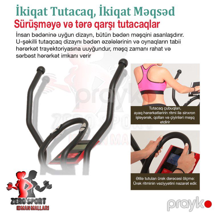 Elliptik trenajor MY Fitness E8008E — İdman, hobi, istirahət, Bakı (7)