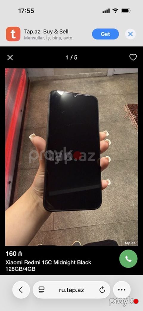 Redmi 128 GB, rəng - Qara, Sensor, Barmaq izi, İki sim kartlı — Bakı