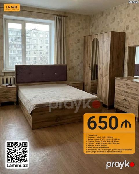 Yataq dəsti – Kod: 2079 Qiymət: 650 Komplektasiya — Bakı