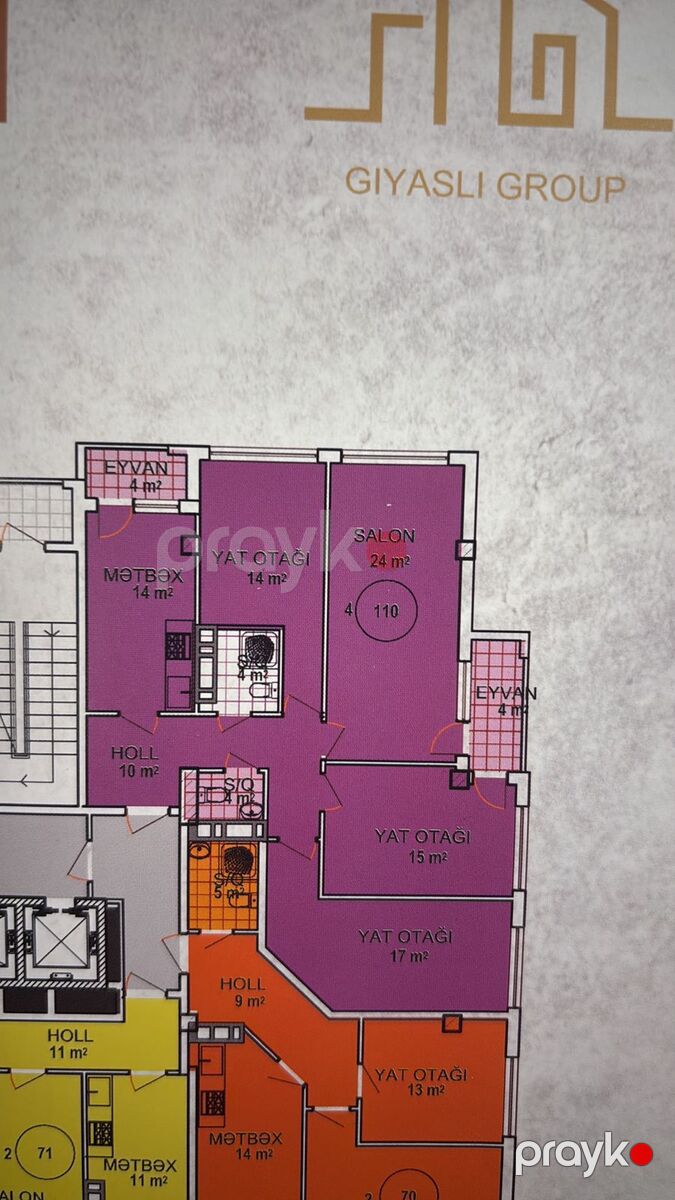 Satılır 4 otaqlı yeni tikili 110 m² — Mənzil, Bakı (8)