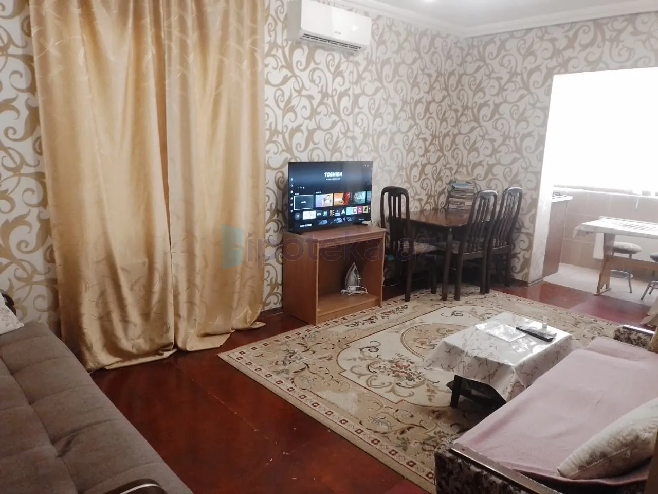 2 Otaq, Köhnə tikili, Yasamal r., 56.00 m² — Bakı