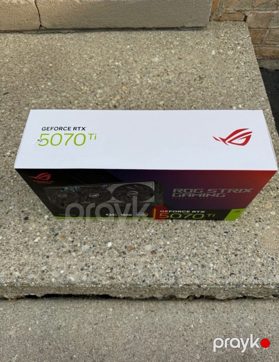 Video kart Asus RTX 5070Ti Rog Strix OC 16GB — Kompüterlər və noutbuklar, Bakı (2)