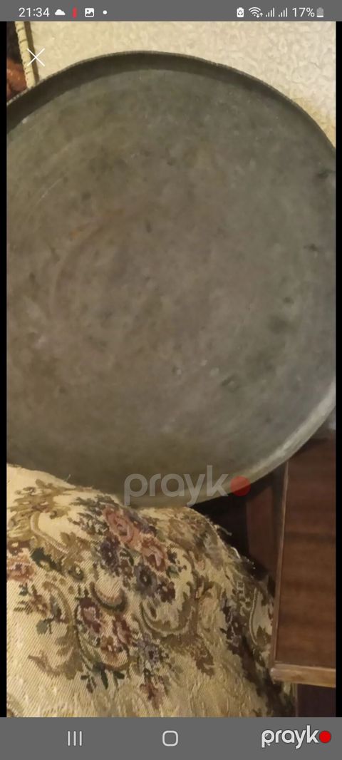 Mis qab – qədim tipli, dairəvi böyük sini - Material: döymə mis — Bakı