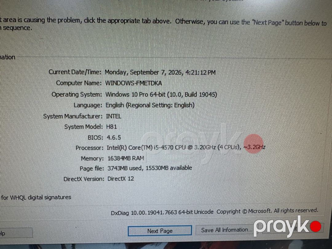 Gaming PC i5-4570 GTX 1060 3GB 16GB RAM 512GB SSD — Masaüstü kompüterlər, Bakı (7)