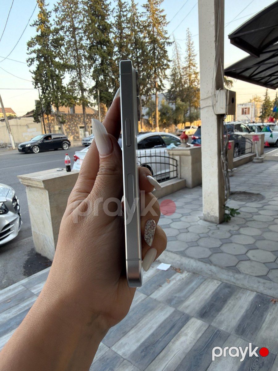 Apple iPhone 15 Pro White Titanium 256GB/8GB — Smartfonlar, Göyçay (3)
