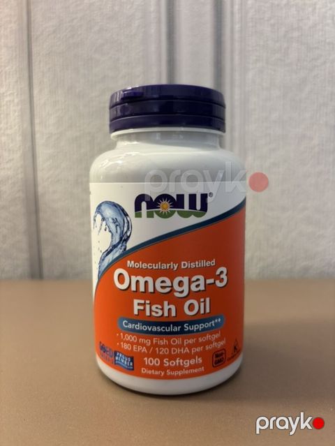 Məhsul: NOW Omega-3 Fish Oil (Molecularly Distilled) – 100 softgel — Bakı