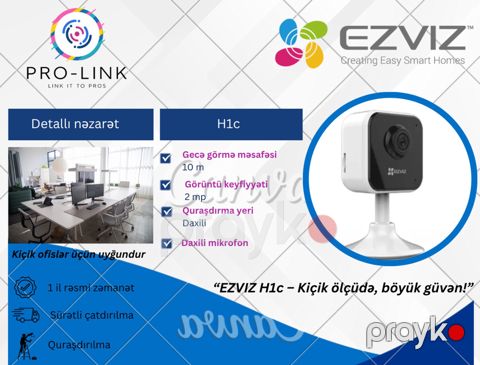 Ezvız H1c – 2MP Full HD Wi-Fi Daxili Kamera — Bakı