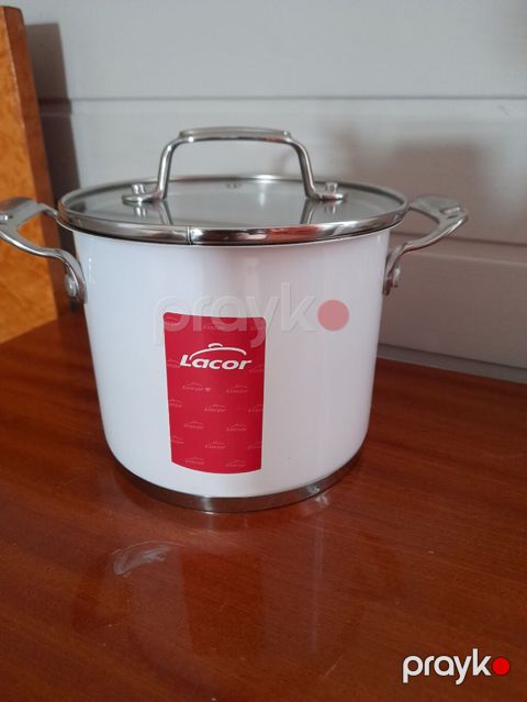 Qazan, rəng - Ağ, Paslanmayan polad, 2,5 bucket volume l, Lacor — Bakı