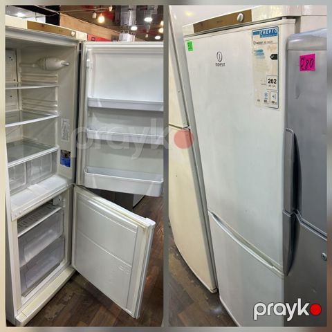 Indesit ikikameralı soyuducu - Üst hissədə soyuducu bölmə, alt — Digah