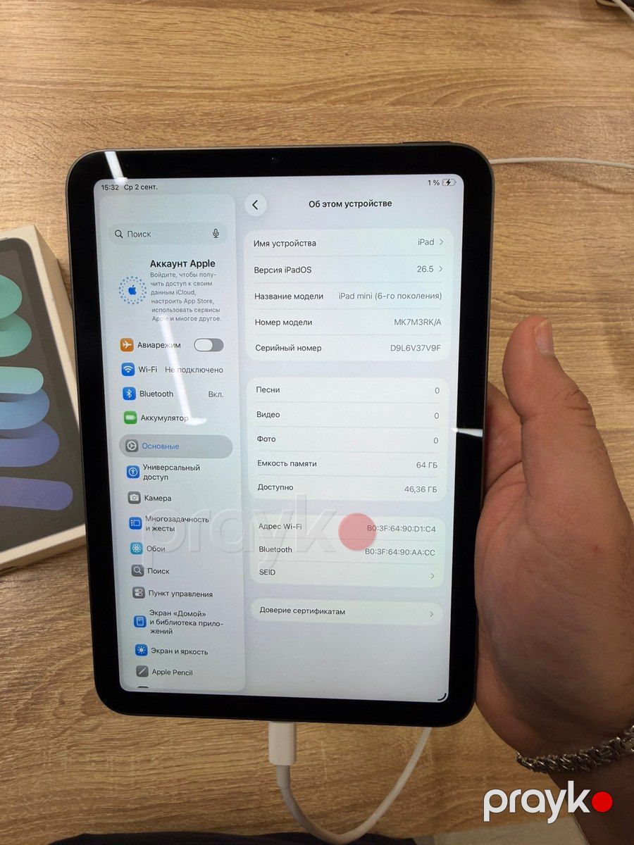 Planşet Apple İPad Mini 6 64GB Space Gray — Planshetlər, Bakı (6)