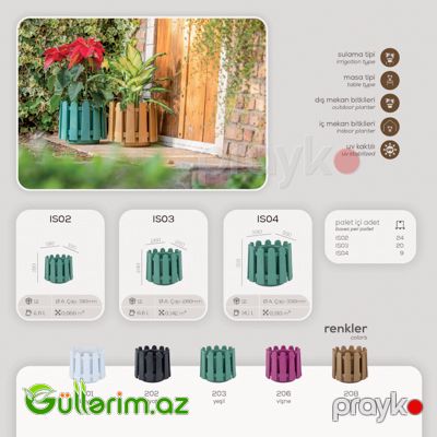 Hasar Formalı Plastik Dibçək — Bağ dekorasiyası, Bakı (7)