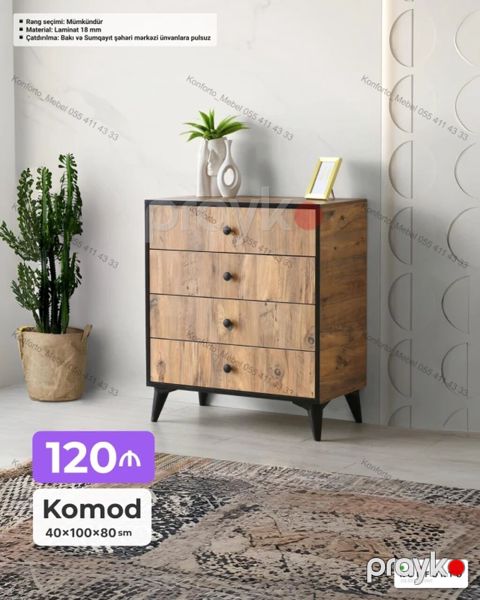 Komod – müasir dizaynlı, funksional saxlama mebeli. - Ölçülər: 40 — Bakı